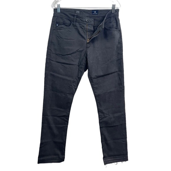 AG Adriano Goldschmied Everett Pants Slim Straight Raw Hem Gray Men Size 30Wx31L - Picture 3 of 7